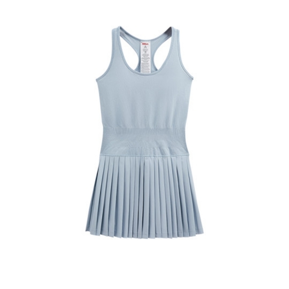 Wilson Sleeveless U-Neck Razor Back Tennis Dress in Blue Women's Size XS